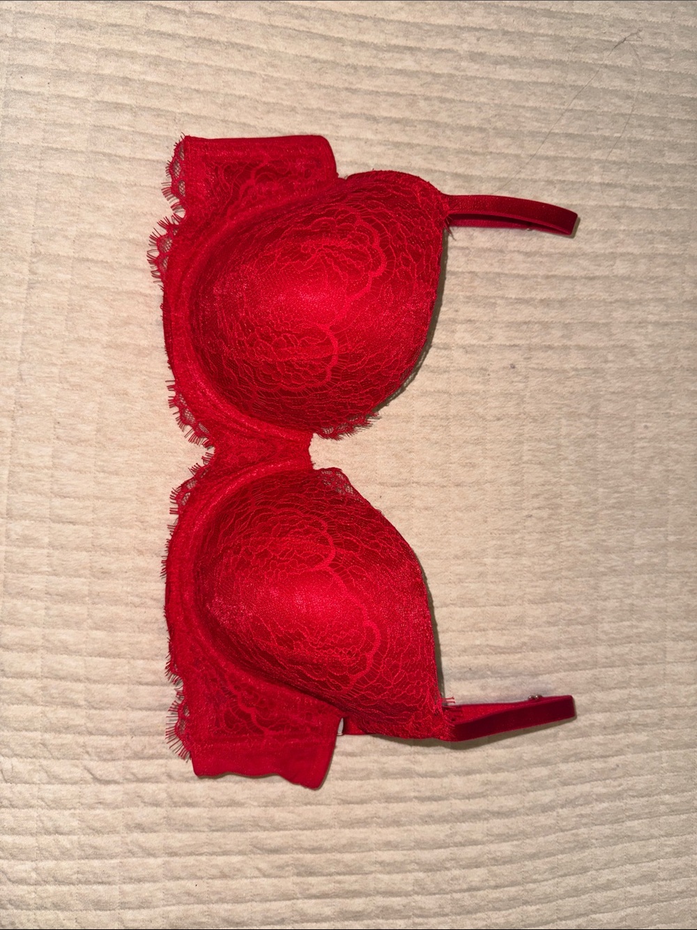 Victoria's Secret Red Dream Angels Lined Demi Bra
